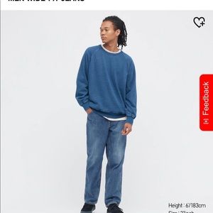 Uniqlo Men wide fit jeans (tapered) 32x32